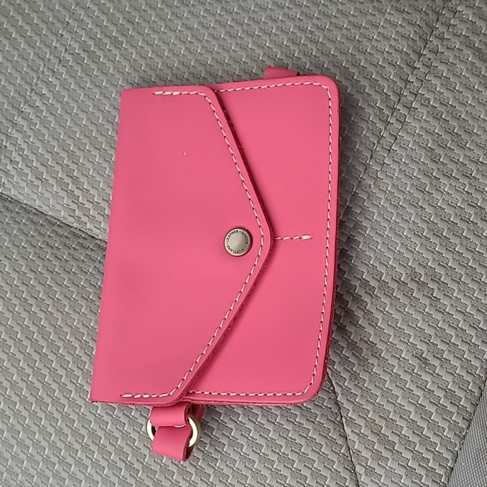Portland Leather Pink Passport Wallet
